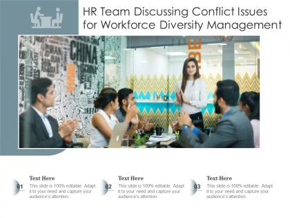 Hr team discussing conflict issues for workforce diversity management