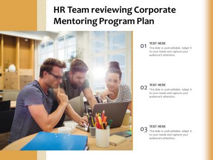 Hr team reviewing corporate mentoring program plan