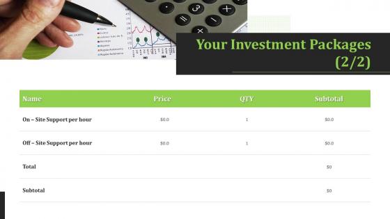 Hr your investment packages price ppt visual aids infographics
