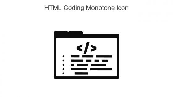 HTML Coding Monotone Icon In Powerpoint Pptx Png And Editable Eps Format