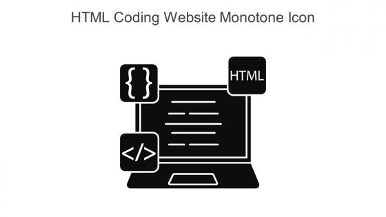 Html Coding Website Monotone Icon In Powerpoint Pptx Png And Editable Eps Format