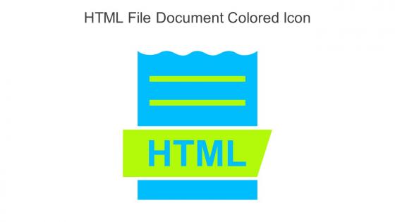 HTML File Document Colored Icon In Powerpoint Pptx Png And Editable Eps Format