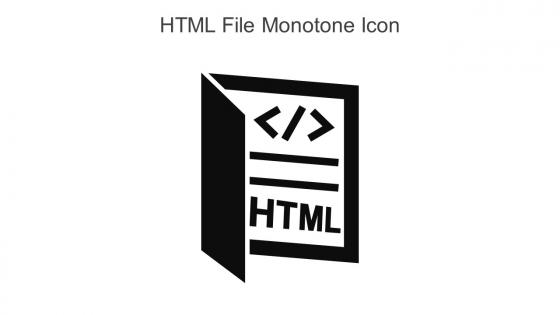 HTML File Monotone Icon In Powerpoint Pptx Png And Editable Eps Format