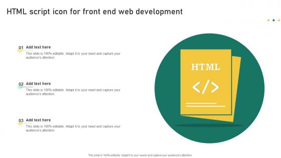 HTML Script Icon For Front End Web Development