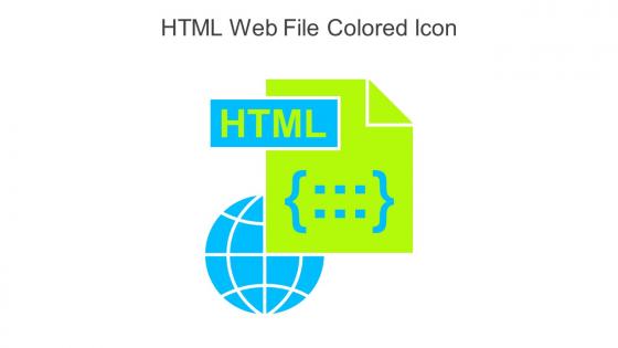 HTML Web File Colored Icon In Powerpoint Pptx Png And Editable Eps Format