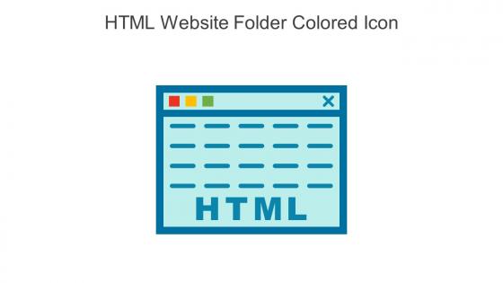 HTML Website Folder Colored Icon In Powerpoint Pptx Png And Editable Eps Format