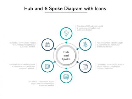 Hub and 6 spoke diagram with icons
