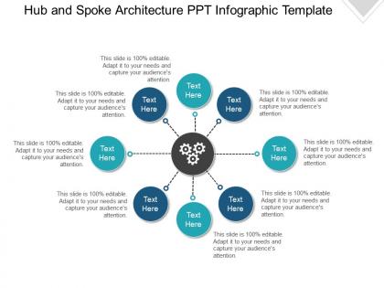 Hub and spoke architecture ppt infographic template