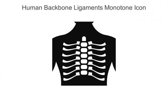 Human Backbone Ligaments Monotone Icon In Powerpoint Pptx Png And Editable Eps Format