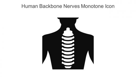 Human Backbone Nerves Monotone Icon In Powerpoint Pptx Png And Editable Eps Format