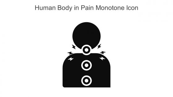Human Body In Pain Monotone Icon In Powerpoint Pptx Png And Editable Eps Format