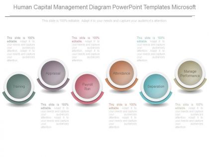 Human capital management diagram powerpoint templates microsoft