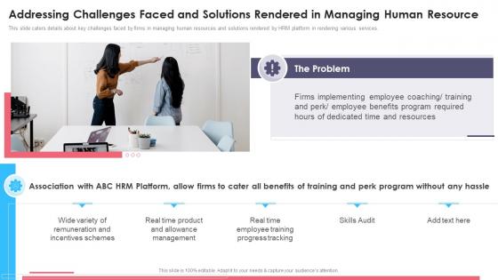 Human Capital Management Portal Investor Funding Elevator Addressing Challenges Faced Solutions Rendered