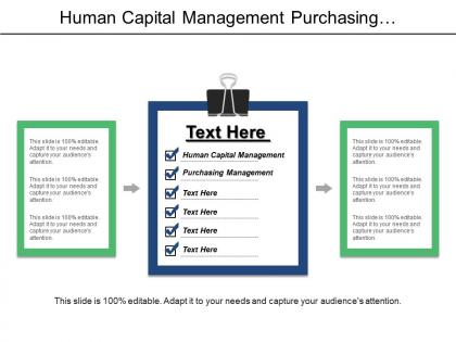 Human capital management purchasing management database design development cpb