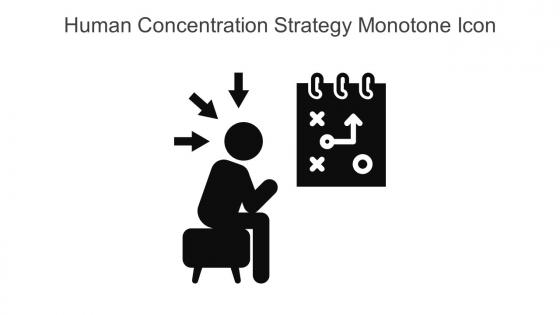 Human Concentration Strategy Monotone Icon In Powerpoint Pptx Png And Editable Eps Format