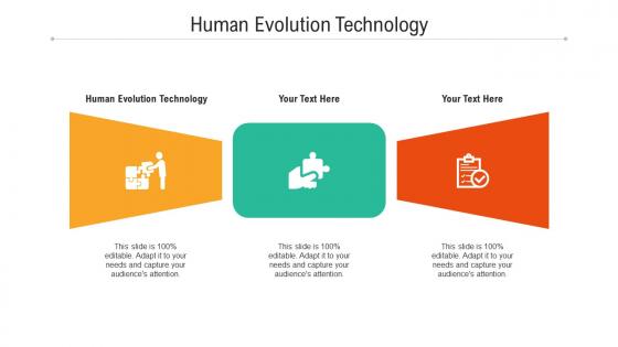 Human evolution technology ppt powerpoint presentation icon visuals cpb