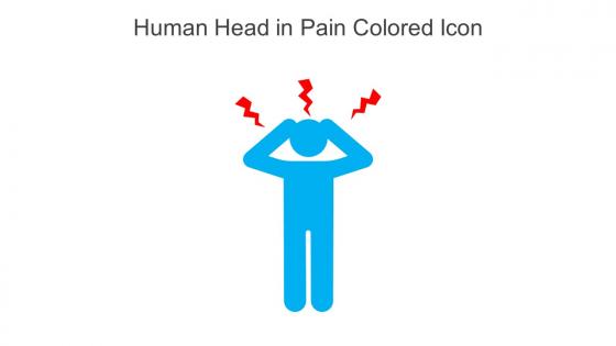 Human Head In Pain Colored Icon In Powerpoint Pptx Png And Editable Eps Format