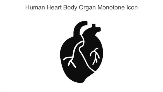 Human Heart Body Organ Monotone Icon In Powerpoint Pptx Png And Editable Eps Format