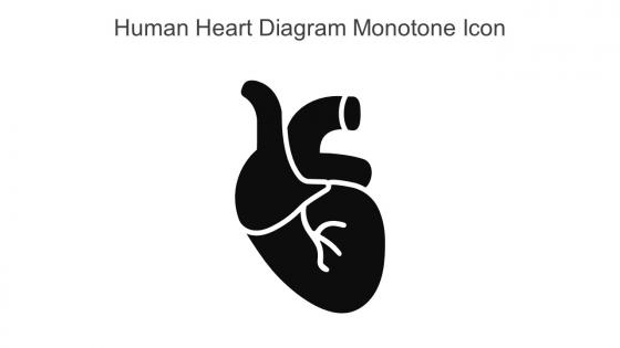 Human Heart Diagram Monotone Icon In Powerpoint Pptx Png And Editable Eps Format
