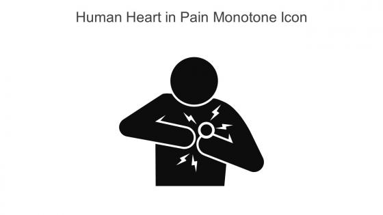 Human Heart In Pain Monotone Icon In Powerpoint Pptx Png And Editable Eps Format