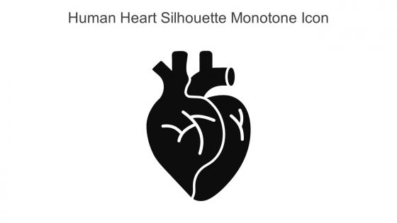 Human Heart Silhouette Monotone Icon In Powerpoint Pptx Png And Editable Eps Format