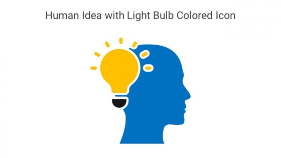 Human Idea With Light Bulb Colored Icon In Powerpoint Pptx Png And Editable Eps Format