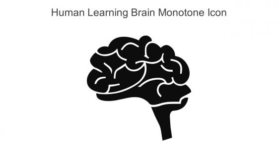 Human Learning Brain Monotone Icon In Powerpoint Pptx Png And Editable Eps Format