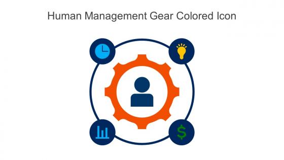 Human Management Gear Colored Icon In Powerpoint Pptx Png And Editable Eps Format