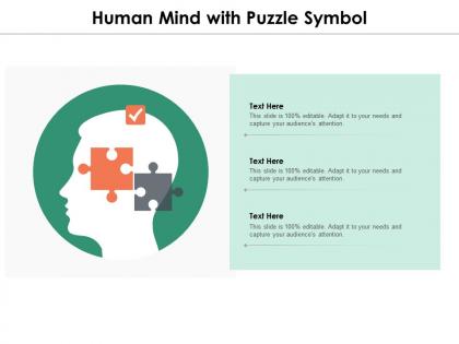 Human mind with puzzle symbol