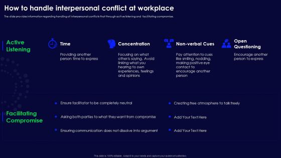 Human Organizational Behavior How To Handle Interpersonal Conflict At Workplace