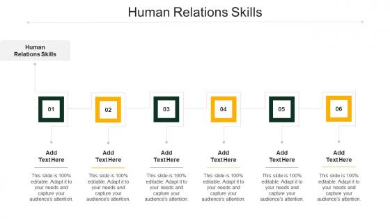 Human Relations Skills Ppt Powerpoint Presentation Outline Inspiration Cpb