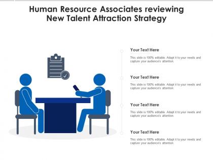 Human resource associates reviewing new talent attraction strategy