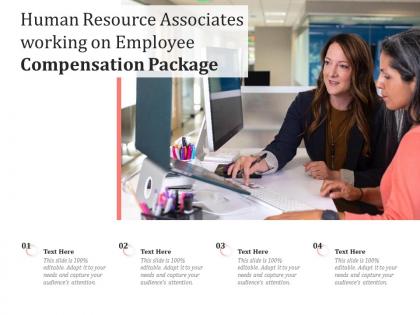 Human resource associates working on employee compensation package