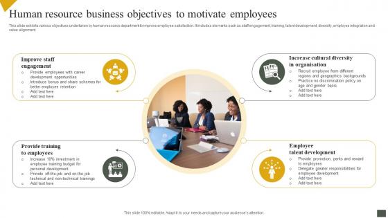 Human Resource Business Objectives To Motivate Employees