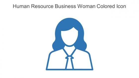 Human Resource Business Woman Colored Icon In Powerpoint Pptx Png And Editable Eps Format