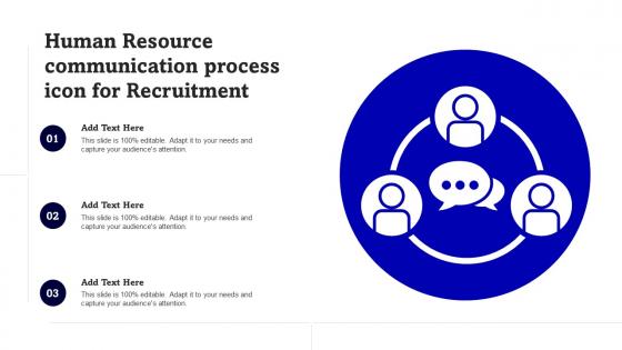 Human Resource Communication Process Icon For Recruitment