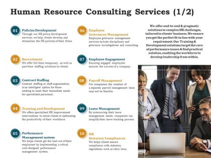 Human resource consulting services ppt powerpoint presentation infographic