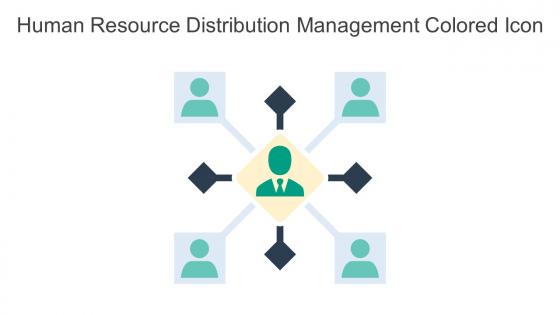 Human Resource Distribution Management Colored Icon In Powerpoint Pptx Png And Editable Eps Format