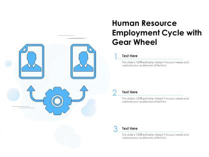 Human resource employment cycle with gear wheel
