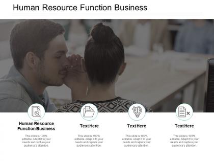 Human resource function business ppt powerpoint presentation pictures guidelines cpb