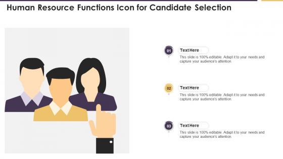 Human Resource Functions Icon For Candidate Selection