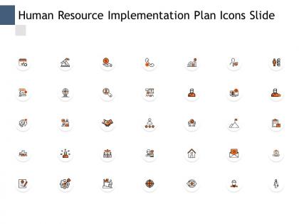 Human resource implementation plan icons slide checklist management c640 ppt powerpoint presentation