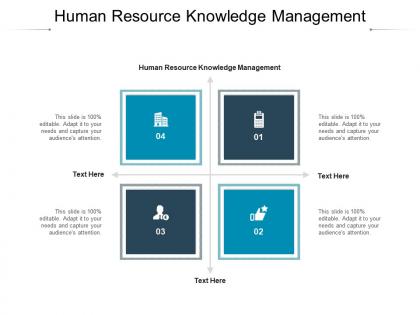 Human resource knowledge management ppt powerpoint summary topics cpb