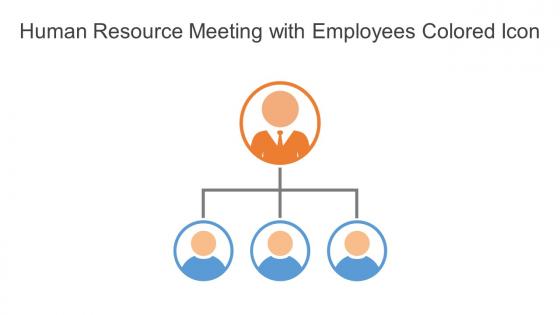 Human Resource Meeting With Employees Colored Icon In Powerpoint Pptx Png And Editable Eps Format
