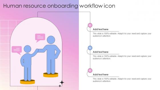 Human Resource Onboarding Workflow Icon