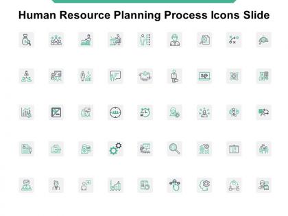 Human resource planning process icons slide technology gear c650 ppt powerpoint presentation visual aids diagrams