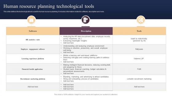 Human Resource Planning Technological Tools