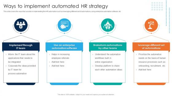 Human Resource Process Automation Ways To Implement Automated Hr Strategy