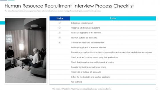 Human Resource Recruitment Interview Process Checklist