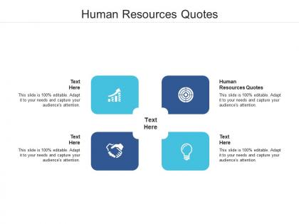 Human resources quotes ppt powerpoint presentation summary deck cpb